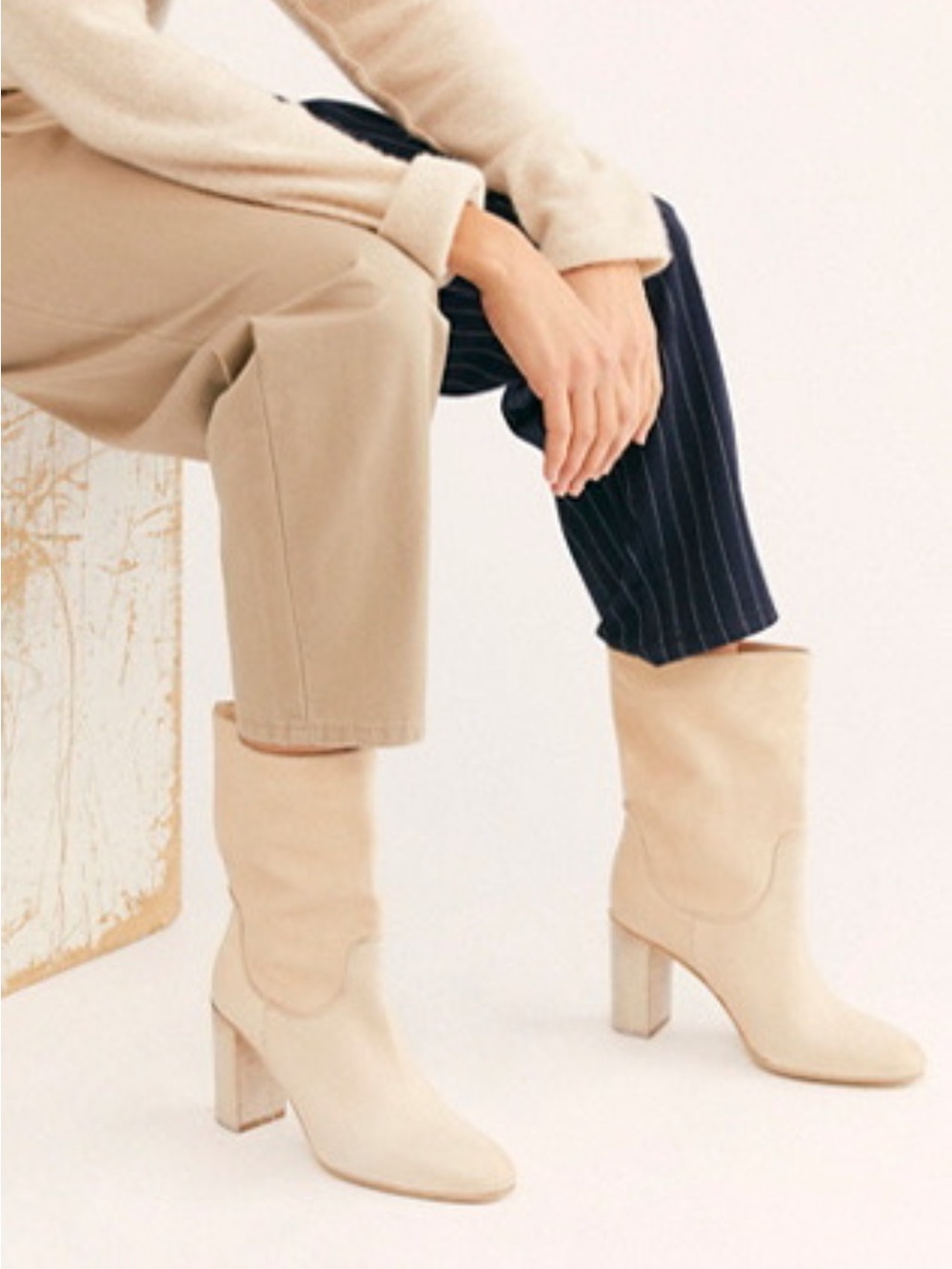 Free People Dakota Heel Boot ~ Crème